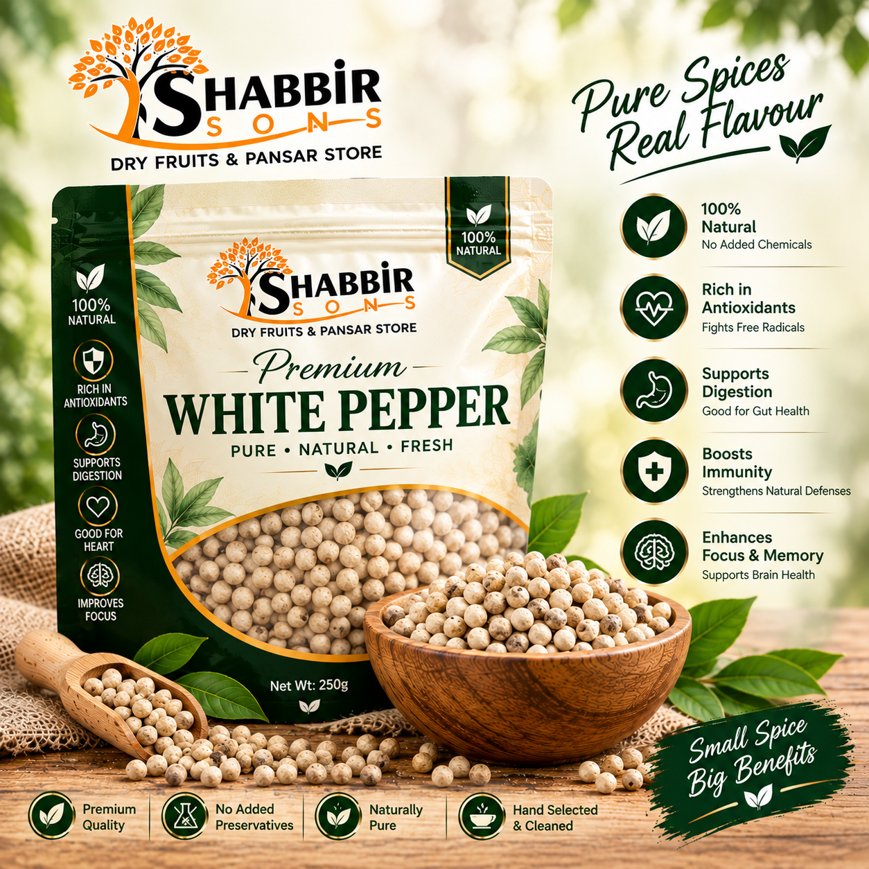 white pepper packing White Pepper/سفید مرچ - Image 1